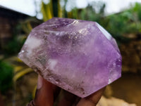 Polished Window Amethyst Quartz Point x 2 From Akansobe, Madagascar