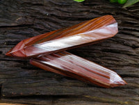 Polished Banded Tiger Iron Towers x 2 From Northern Cape, South Africa