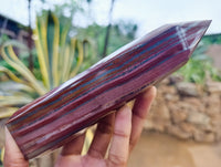 Polished Banded Tiger Iron Towers x 2 From Northern Cape, South Africa