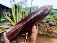 Polished Banded Tiger Iron Towers x 2 From Northern Cape, South Africa