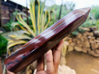 Polished Banded Tiger Iron Towers x 2 From Northern Cape, South Africa