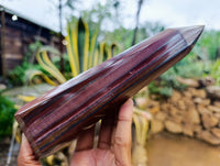 Polished Banded Tiger Iron Towers x 2 From Northern Cape, South Africa