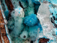 Natural Museum Chrysocolla Specimen with Malachite Stalagmites x 1 From Congo