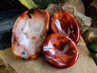 Polished Carnelian Bowls x 3 From Madagascar