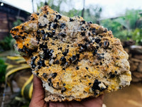 Natural Hyalite Opal Specimens with Black Tourmaline x 1 From Erongo, Namibia