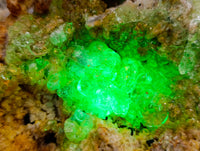 Natural Hyalite Opal Specimens with Black Tourmaline x 1 From Erongo, Namibia