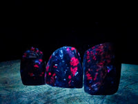Polished Ruby Corundum In Chrome Verdite Standing Free Forms x 3 From Zimbabwe - Toprock Gemstones and Minerals 
