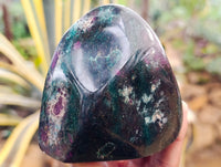 Polished Ruby Corundum In Chrome Verdite Standing Free Forms x 3 From Zimbabwe - Toprock Gemstones and Minerals 