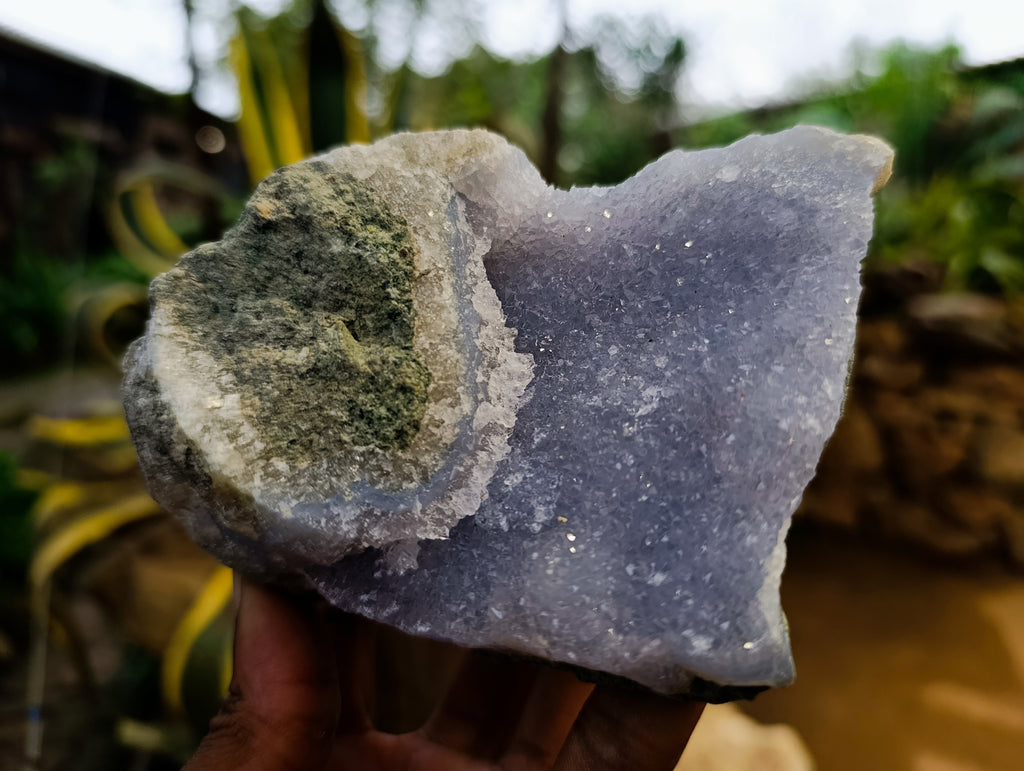 Natural Blue Lace Agate Geode Specimens x 3 From Nsanje, Malawi - Toprock Gemstones and Minerals 