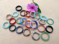 Polished Mix of Selected Stone Rings x 70 From Southern Africa