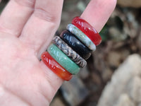 Polished Mix of Selected Stone Rings x 70 From Southern Africa