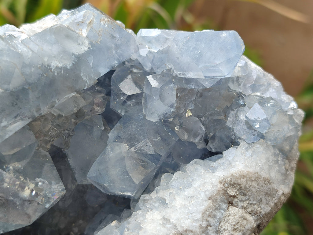 Natural Celestite Geode Specimens x 1 From Sakoany, Madagascar - Toprock Gemstones and Minerals 