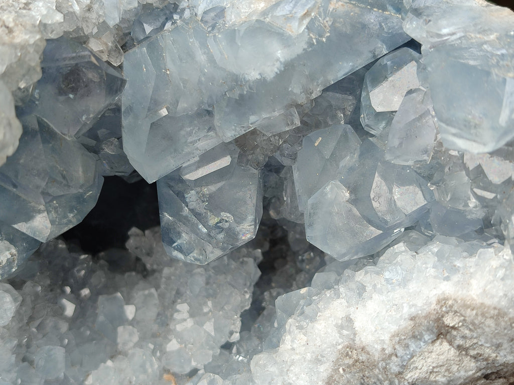 Natural Celestite Geode Specimens x 1 From Sakoany, Madagascar - Toprock Gemstones and Minerals 