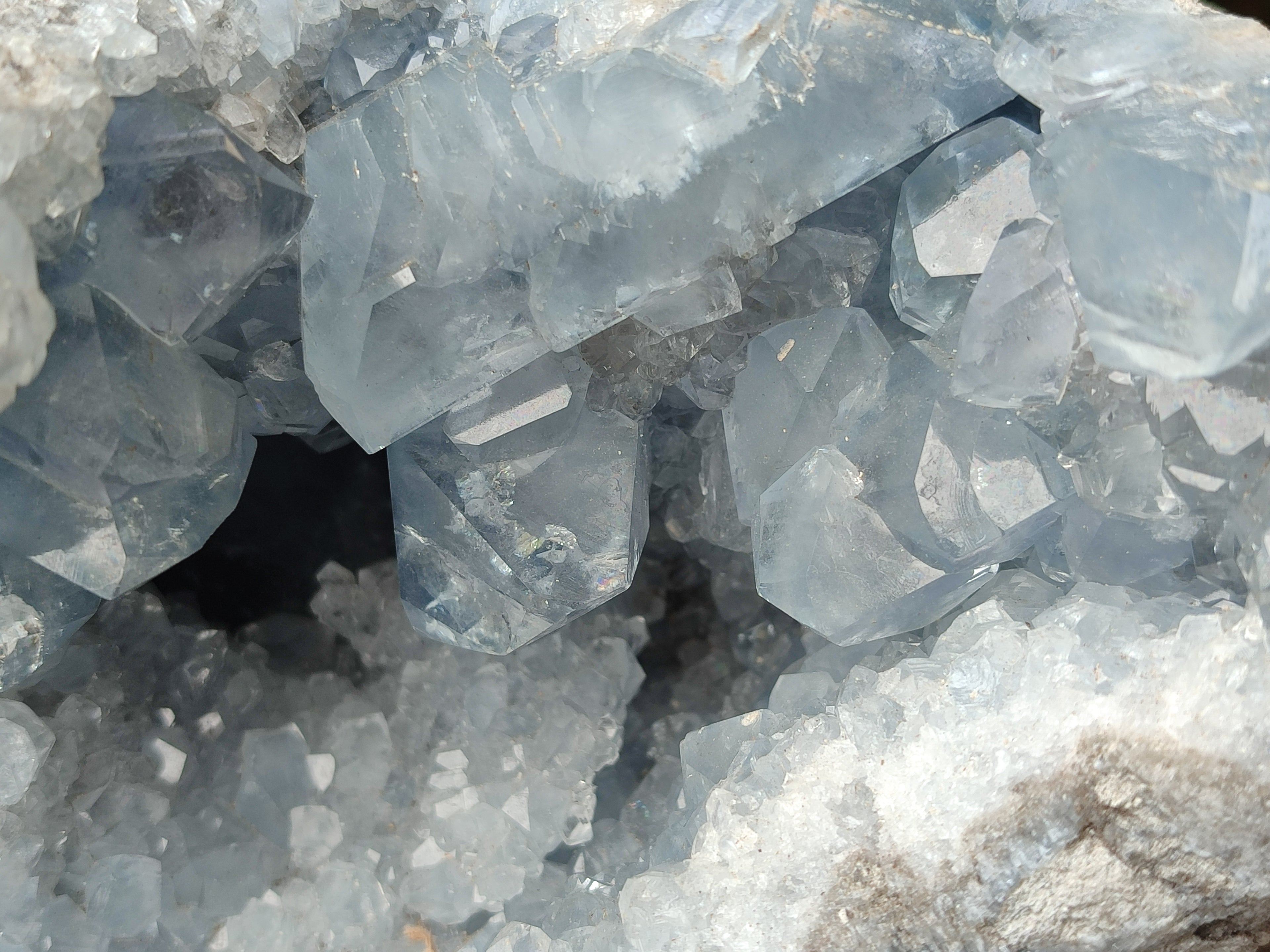 Natural Celestite Geode Specimens x 1 From Sakoany, Madagascar - Toprock Gemstones and Minerals 