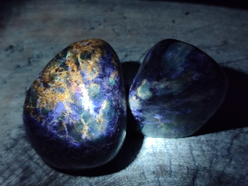 Polished Emerald Mica In Matrix Standing Free Forms x 6 From Mutoko, Zimbabwe - Toprock Gemstones and Minerals 