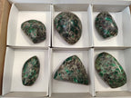 Polished Emerald Mica In Matrix Standing Free Forms x 6 From Mutoko, Zimbabwe - Toprock Gemstones and Minerals 
