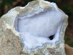 Natural Blue Lace Agate Geode Specimens x 3 From Nsanje, Malawi - Toprock Gemstones and Minerals 