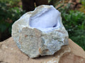 Natural Blue Lace Agate Geode Specimens x 3 From Nsanje, Malawi - Toprock Gemstones and Minerals 