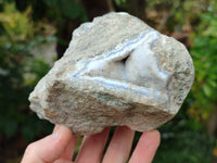 Natural Blue Lace Agate Geode Specimens x 3 From Nsanje, Malawi