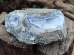 Natural Blue Lace Agate Geode Specimens x 3 From Nsanje, Malawi - Toprock Gemstones and Minerals 