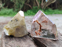Polished Quartz Crystal Points with Various Inclusions x 6 From Madagascar