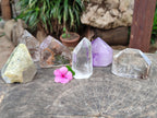 Polished Quartz Crystal Points with Various Inclusions x 6 From Madagascar - Toprock Gemstones and Minerals 