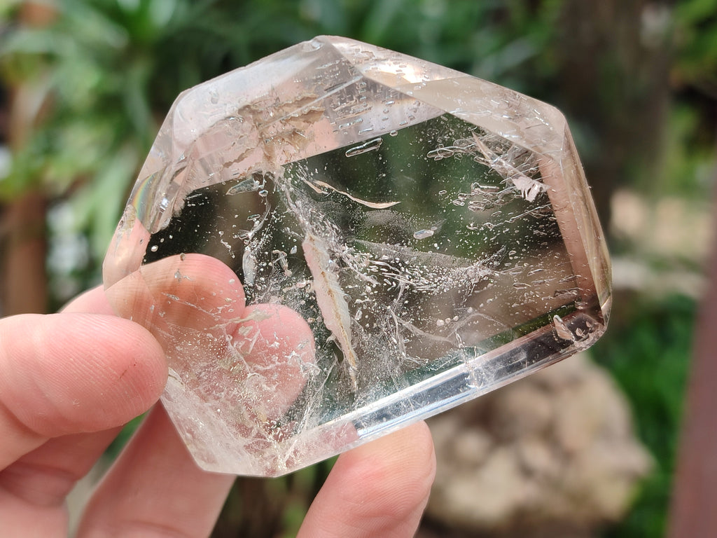 Polished Quartz Crystal Points with Various Inclusions x 6 From Madagascar - Toprock Gemstones and Minerals 
