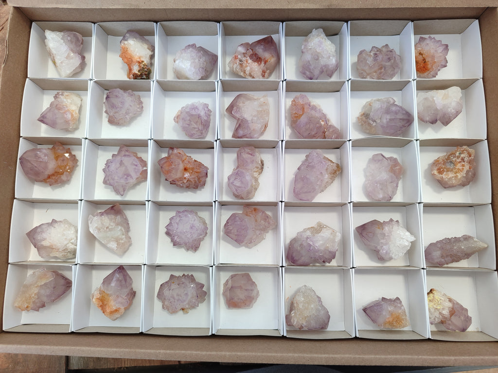 Natural Amethyst Spirit Quartz Crystals x 35 From Boekenhouthoek, South Africa - Toprock Gemstones and Minerals 