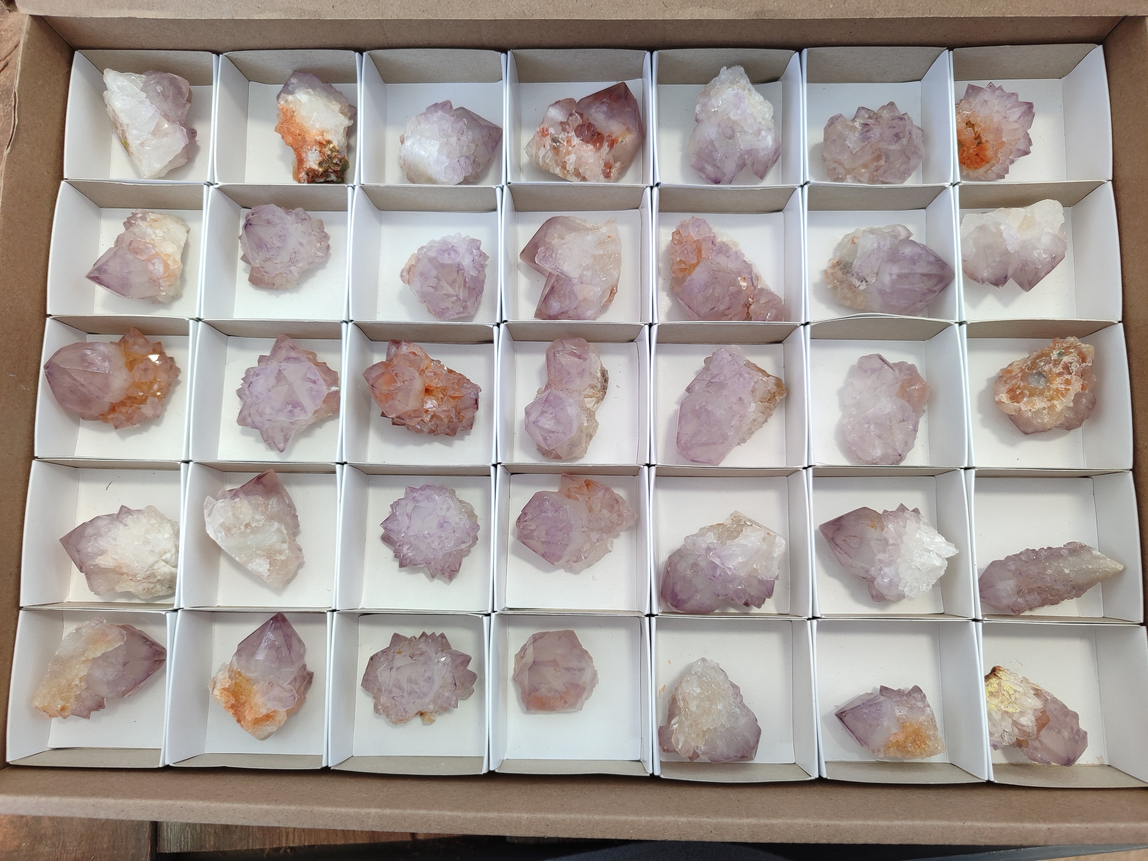 Natural Amethyst Spirit Quartz Crystals x 35 From Boekenhouthoek, South Africa - Toprock Gemstones and Minerals 