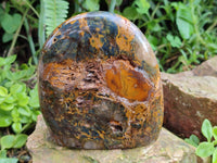 Polished Neolite Standing Free Forms x 2 From Prieska, South Africa