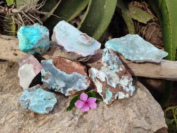 Natural Mixed selection of Minerals x 7 From Congo