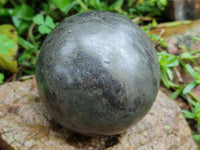 Polished Rare Pharaoh Stone Pyrite in Basalt Sphere x 1 Iron Duke Mine, Zimbabwe