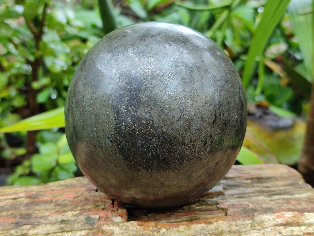 Polished Rare Pharaoh Stone Pyrite in Basalt Sphere x 1 Iron Duke Mine, Zimbabwe - Toprock Gemstones and Minerals 