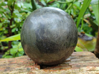 Polished Rare Pharaoh Stone Pyrite in Basalt Sphere x 1 Iron Duke Mine, Zimbabwe