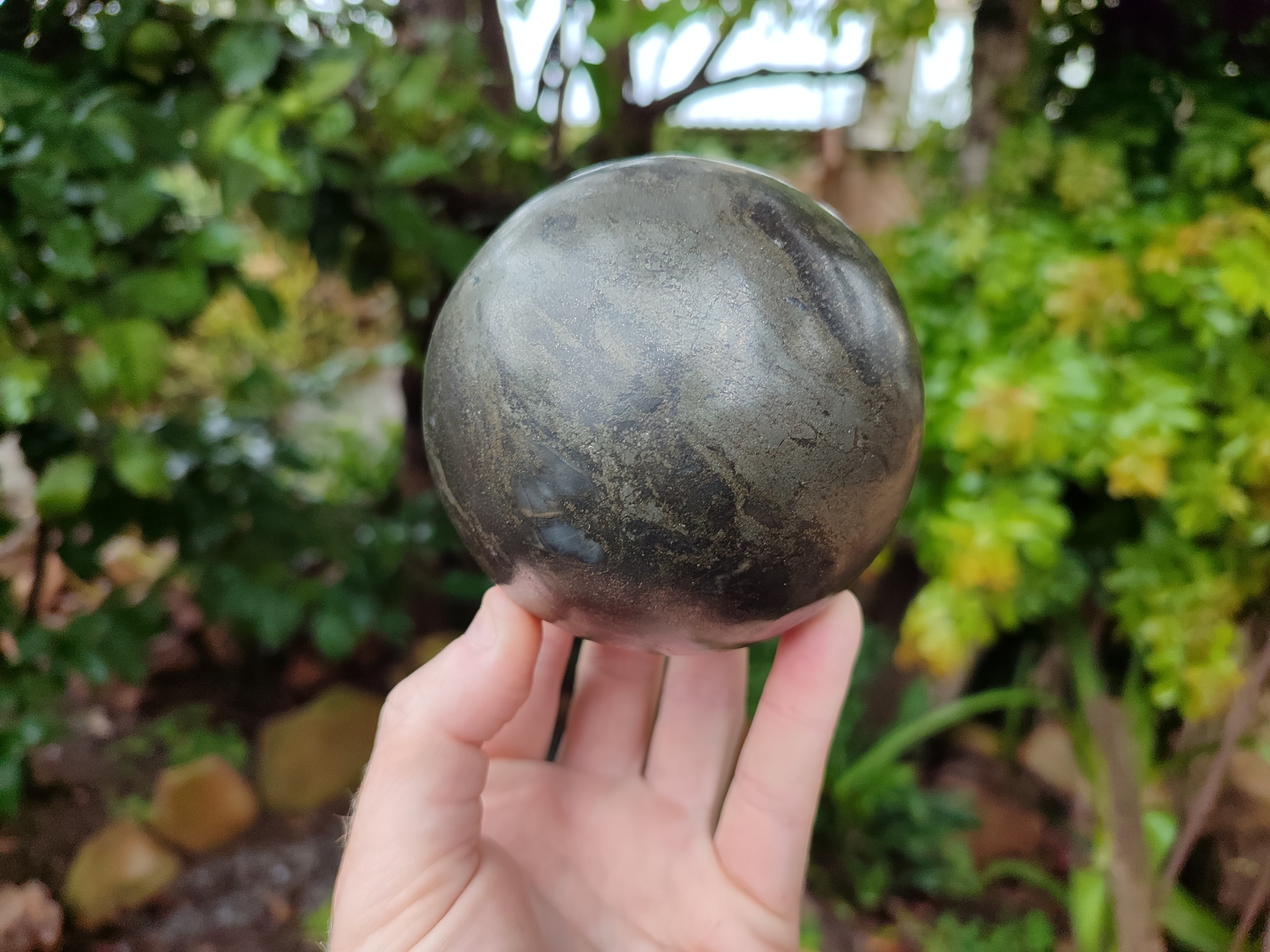 Polished Rare Pharaoh Stone Pyrite in Basalt Sphere x 1 Iron Duke Mine, Zimbabwe - Toprock Gemstones and Minerals 