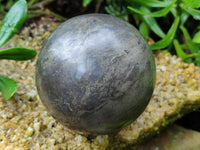 Polished Rare Pharaoh Stone Pyrite in Basalt Sphere x 1 Iron Duke Mine, Zimbabwe