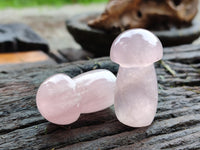 Polished Rose Quartz Mushrooms x 20 From Ambatondrazaka, Madagascar