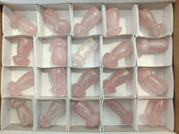 Polished Rose Quartz Mushrooms x 20 From Ambatondrazaka, Madagascar