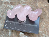 Polished Rose Quartz Mushrooms x 20 From Ambatondrazaka, Madagascar
