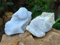 Natural Blue Lace Agate Geode Specimens x 24 From Nsanje, Malawi
