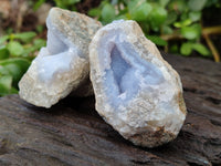 Natural Blue Lace Agate Geode Specimens x 24 From Nsanje, Malawi