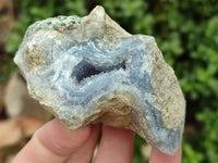 Natural Blue Lace Agate Geode Specimens x 24 From Nsanje, Malawi
