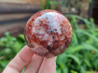 Polished Red Hematoid Quartz Spheres x 5 From Ambatondrazaka, Madagascar