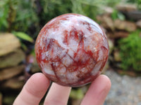 Polished Red Hematoid Quartz Spheres x 5 From Ambatondrazaka, Madagascar