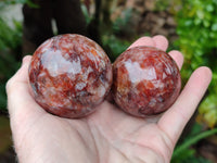 Polished Red Hematoid Quartz Spheres x 5 From Ambatondrazaka, Madagascar