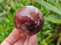 Polished Red Hematoid Quartz Spheres x 5 From Ambatondrazaka, Madagascar