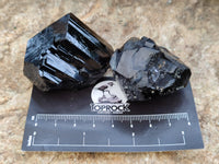 Natural Schorl Black Tourmaline with Hyalite Opal x 12 From Erongo, Namibia