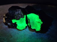 Natural Schorl Black Tourmaline with Hyalite Opal x 12 From Erongo, Namibia