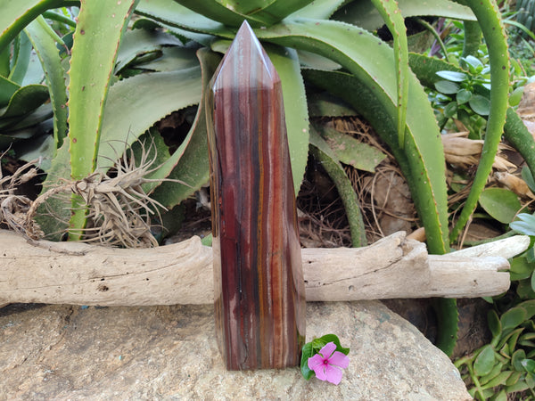 Polished Banded Tiger Iron Tower x 1 From Northern Cape, South Africa