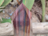 Polished Banded Tiger Iron Tower x 1 From Northern Cape, South Africa
